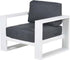 CUBE Lounge zetel - wit mat/ reflex black       96x85cm  TU UC