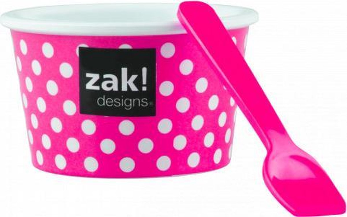 ZAK! Dotty ijspotje & lepel berry