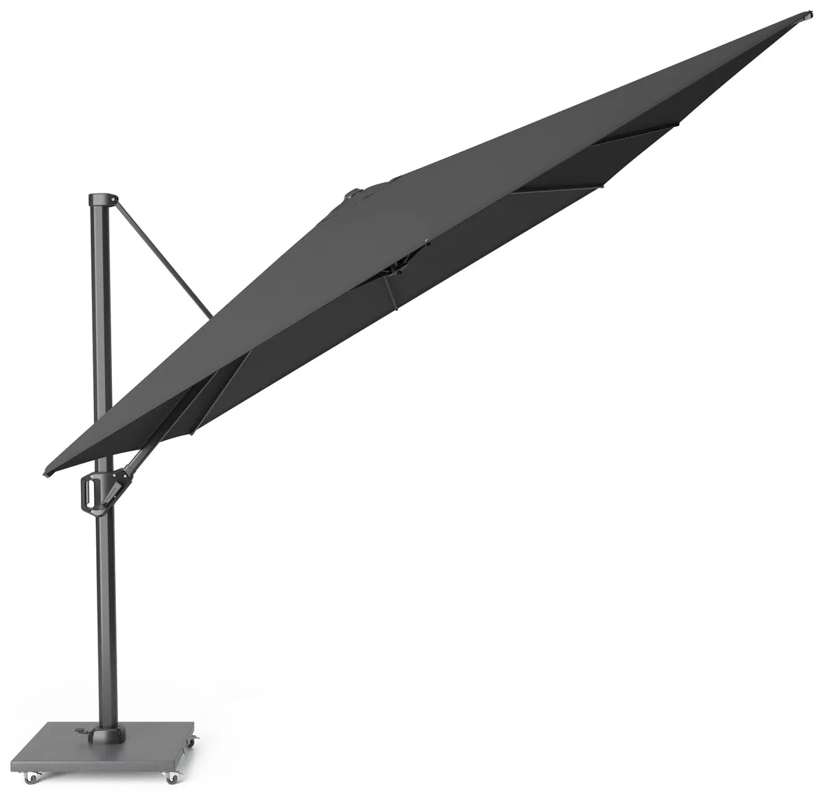 CHALLENGER T1 Premium parasol - 4x3m - faded black/ antraciet excl. voet