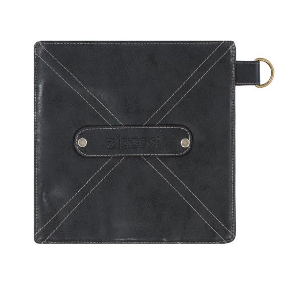Pannenlap kunstleer 2st- 20x20cm - zwart TU UC