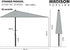 Madison SIDEWAY parasol asym.- 360x220cm - donkergrijs  excl.voet
