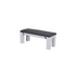 GARDEN IMPRESSIONS - CUBE Bank - 115.5x43xH40cm - wit mat/ reflex black     TU UC