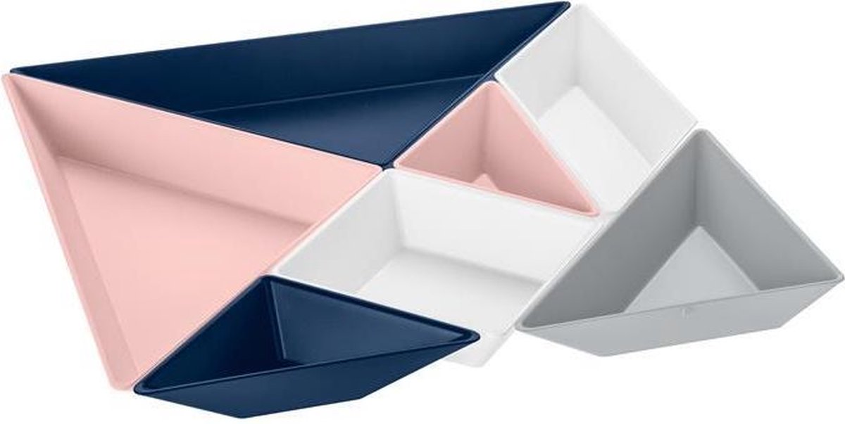 KOZIOL Tangram Ready bowl set grey/blue/ pink   TU UC