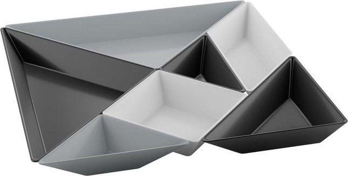 KOZIOL Tangram Ready bowl set grey/black /white    TU UC