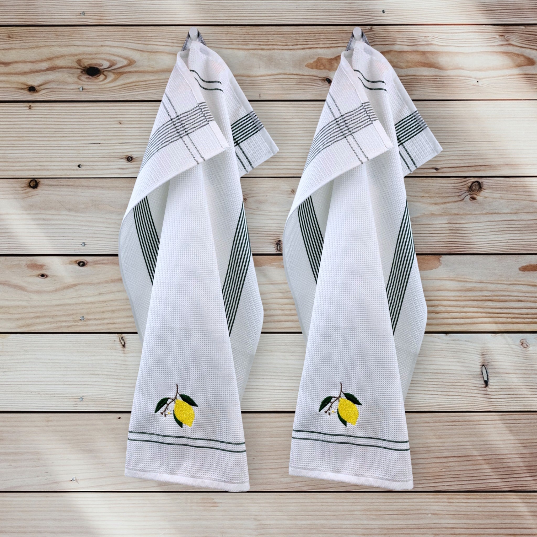 Theedoek 50x70cm - wafel piqu�e lemon