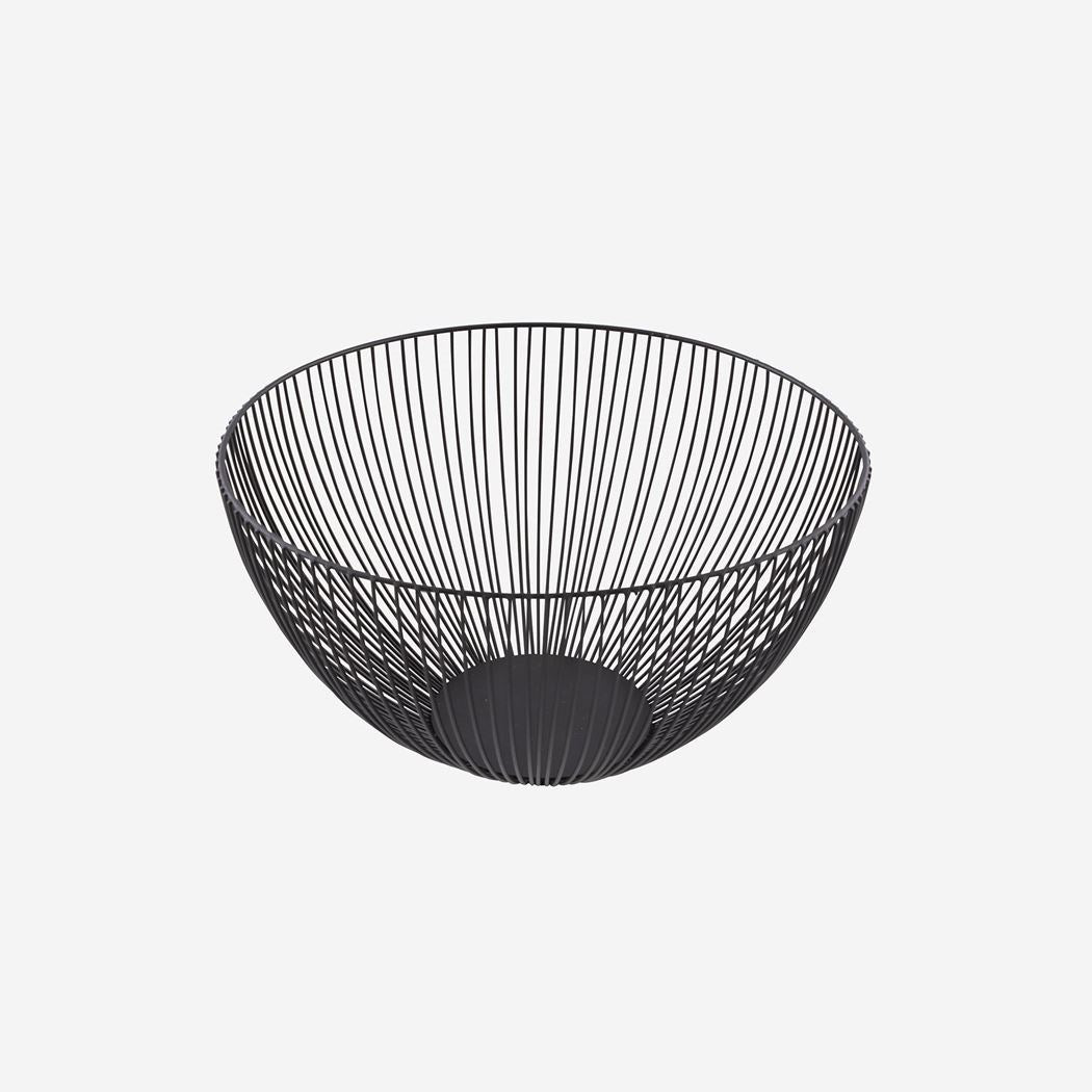 POINT VIRGULE Wire - Mand 25x14cm- zwart fruitmand - moderne draadmand
