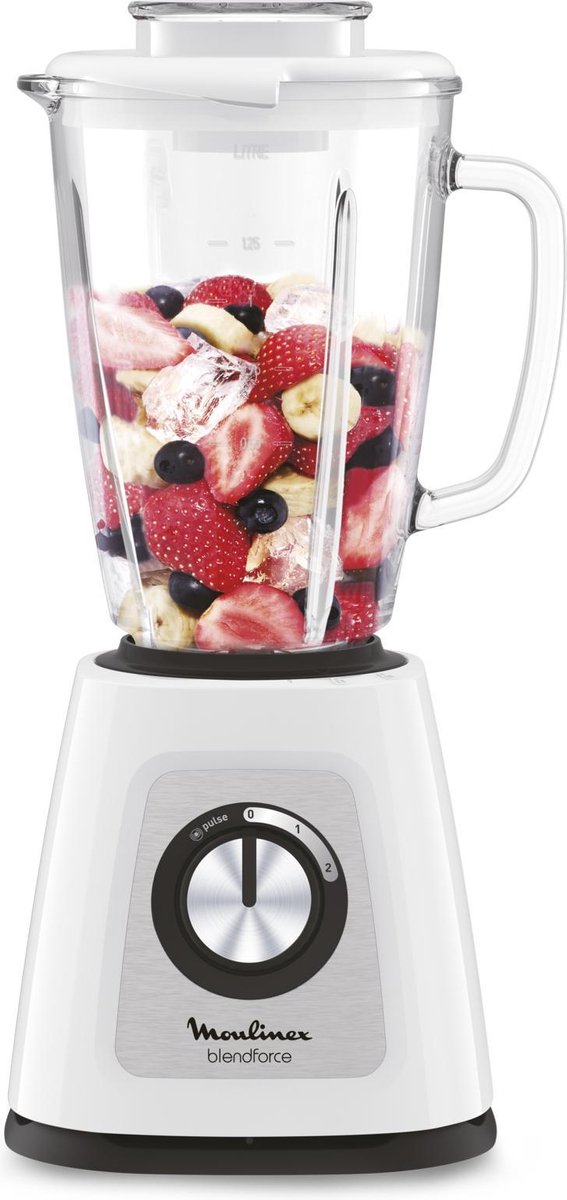 MOULINEX Blender glas 800W - wit TU LU LM43P110