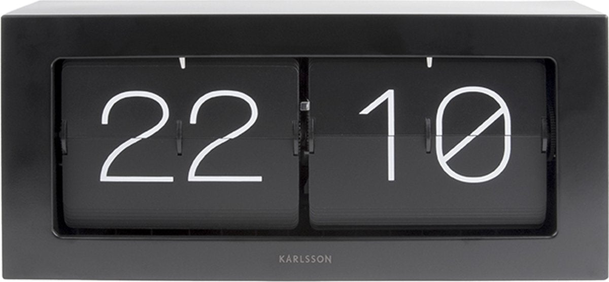 Horloge BOXED FLIP XL - mat zwart Present Time      TU UC