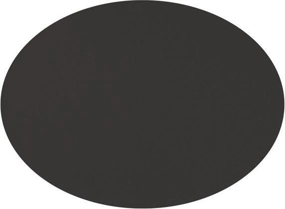 ZICZAC Togo placemat ovaal - 33x45cm - zwart
