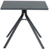 GARDEN IMPRESSIONS - RIMINI tafel - 80x80cm - carbon black tuintafel ideaal voor op balkon  tu lu