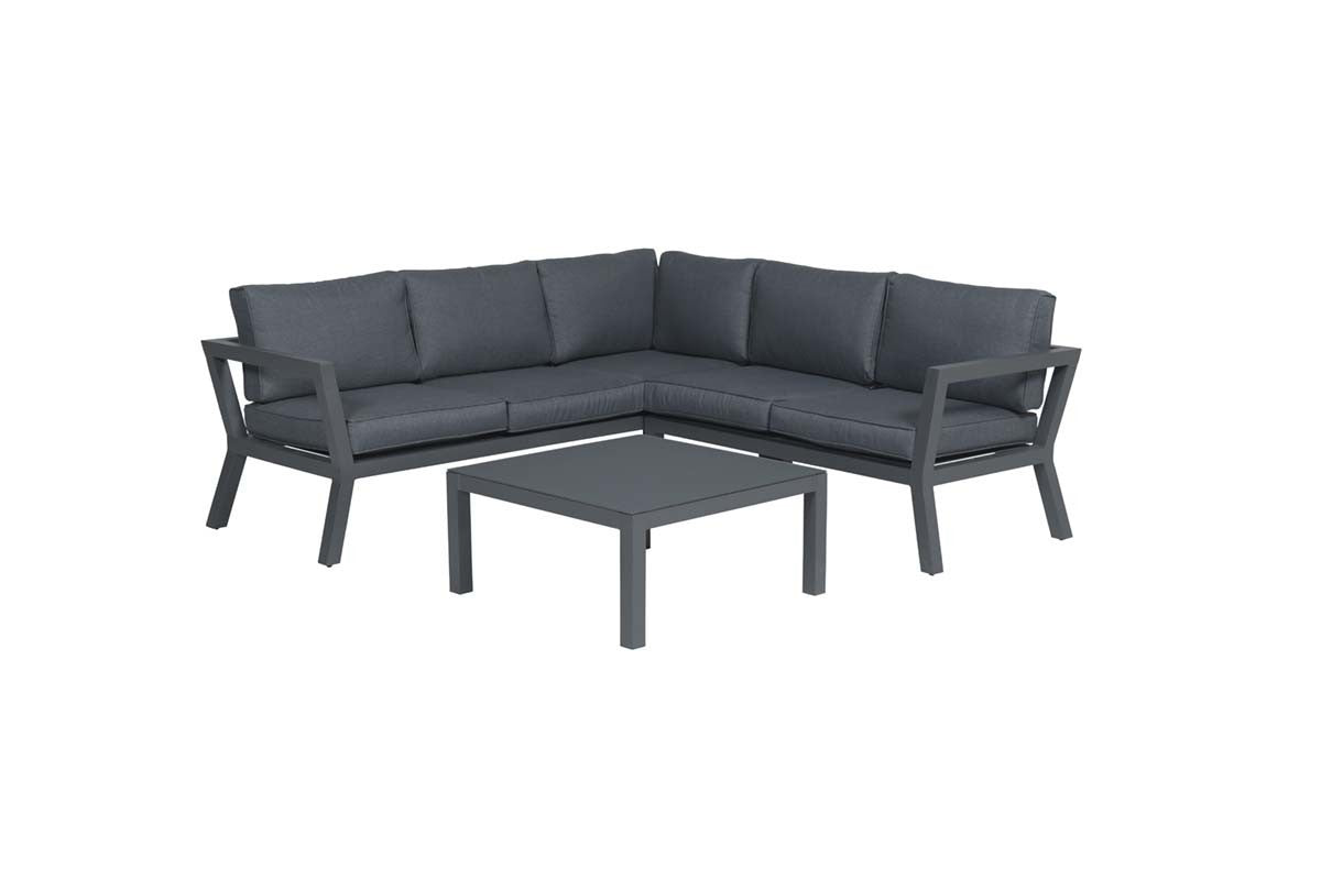 COLORADO lounge set 3dlg - carbon black/ reflex black HOEKSALON Trendy  TULU