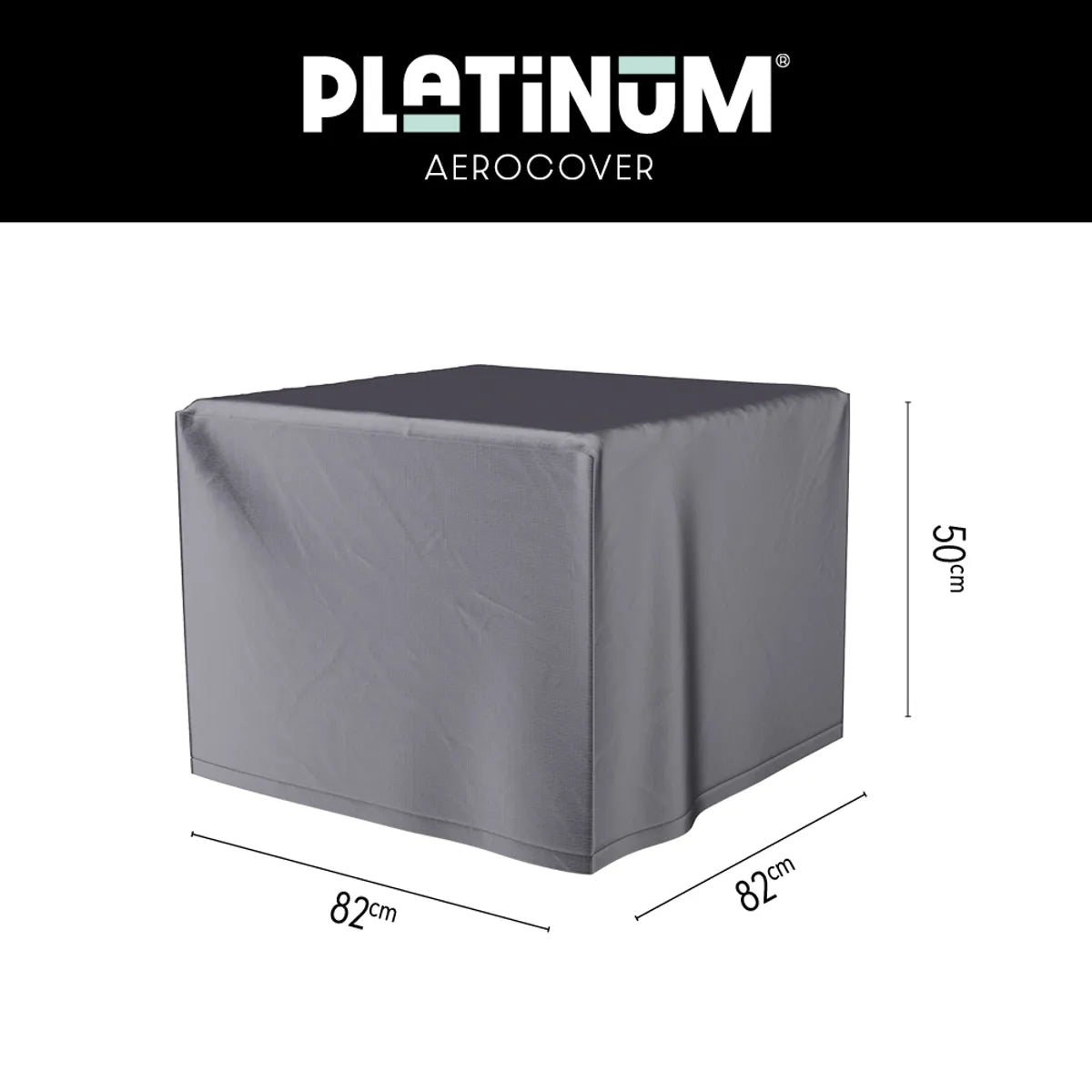 AEROCOVER hoes voor sfeerhaard, lounge of koffietafel  - 82x82xH65cm  - antraciet