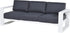 GARDEN IMPRESSIONS - CUBE Bank 3zit 230cm - wit mat/ reflex black   TU UC