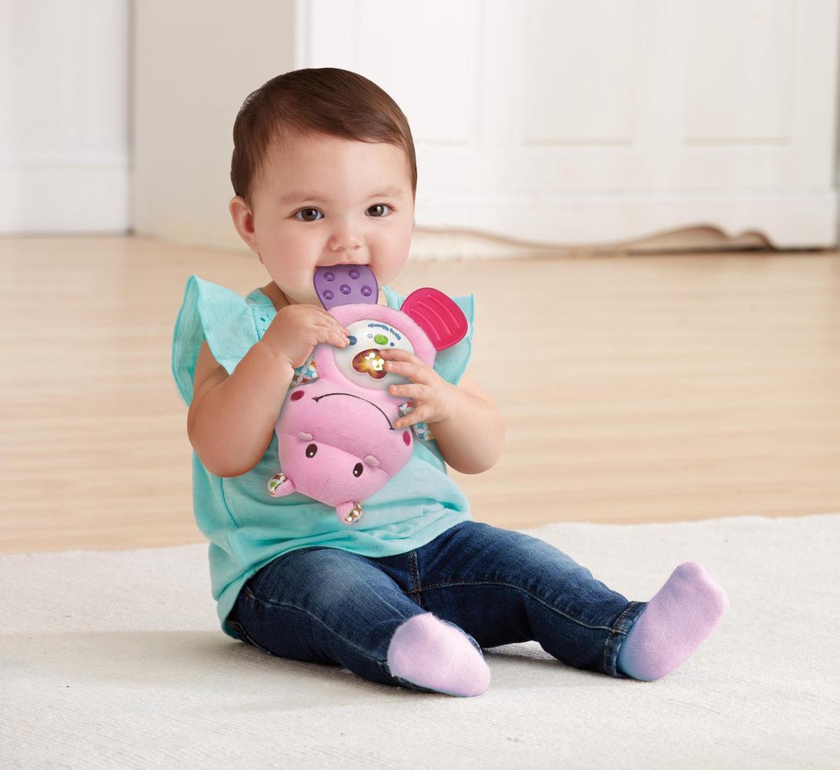 VTECH Baby - Bijtring Nijlpaardje roze