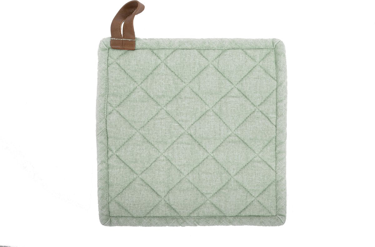 TISECO Myrna pannenlappen 2st.- 20x20cm- groen