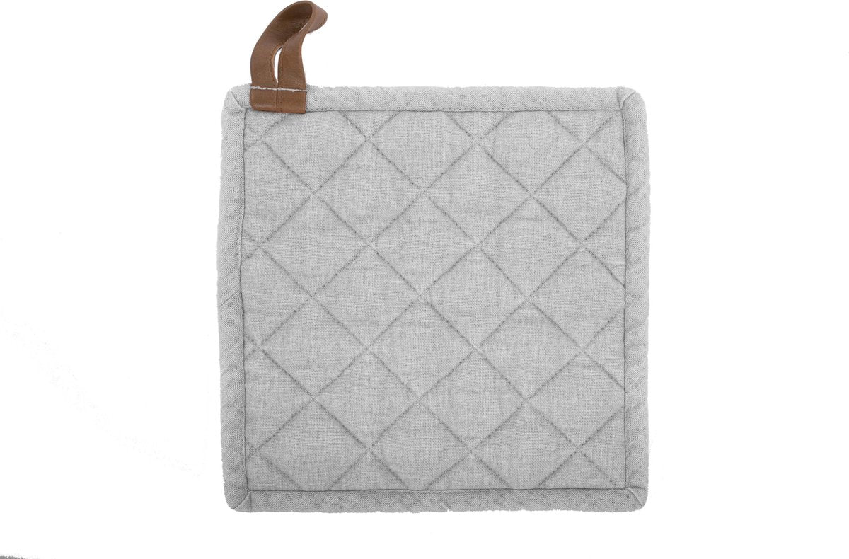 TISECO Myrna pannenlappen 2st.- 20x20cm- grijs