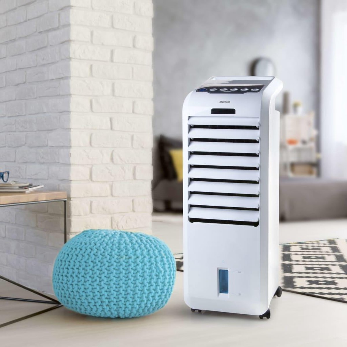 DOMO Aircooler LED 5L luchtkoeler 55W koelelement om de lucht af te koelen