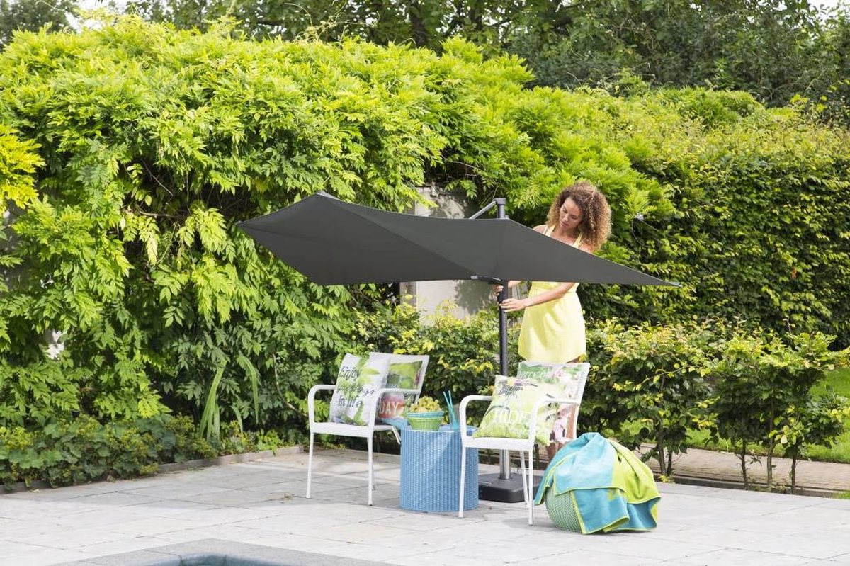 Madison SUN WAVE parasol 300x150 l.grijs TU LU