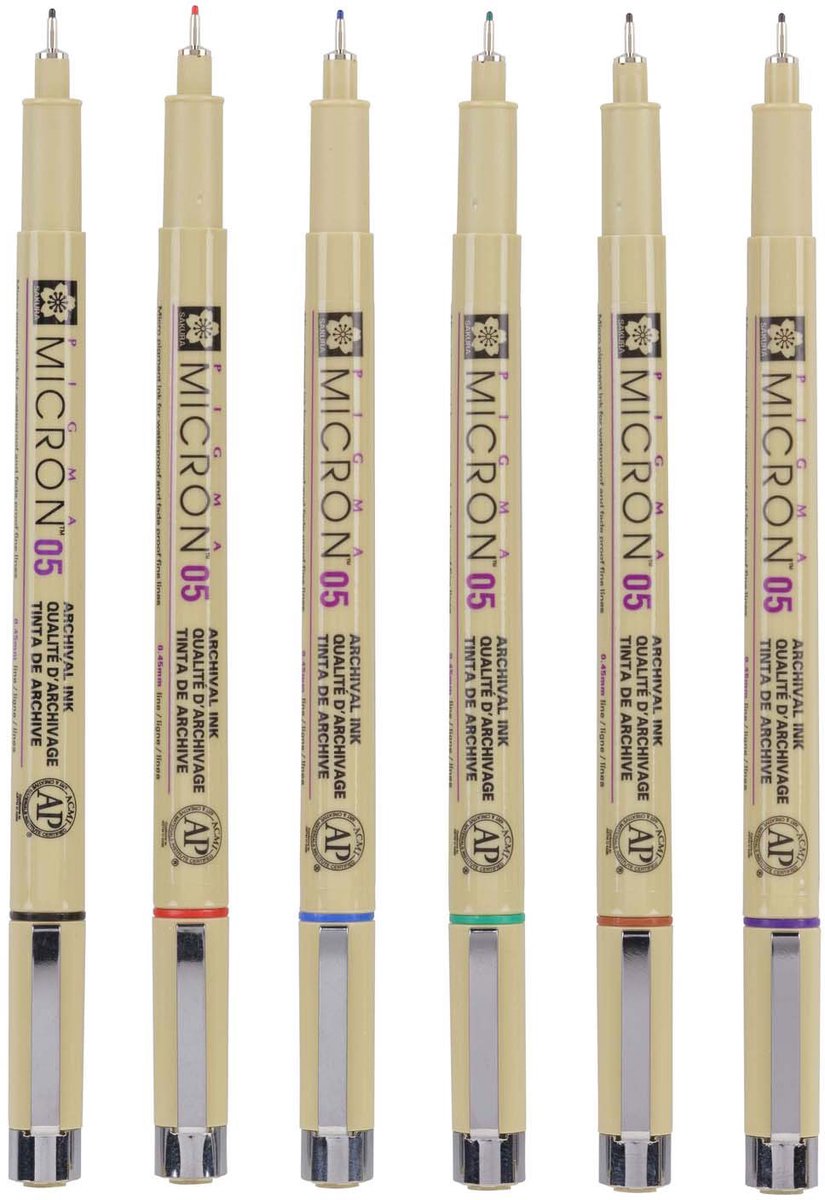 SAKURA Pigma micron 05 - basis set - 6st
