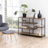 SEAFORD boekenrek 3plank - wild oak/ mat zwart - 114x35x78cm  0000089162