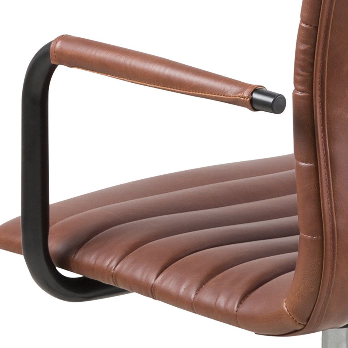 WINSLOW bureaustoel vintage - brandy - bureelstoel PU lederlook cognac 0000063762