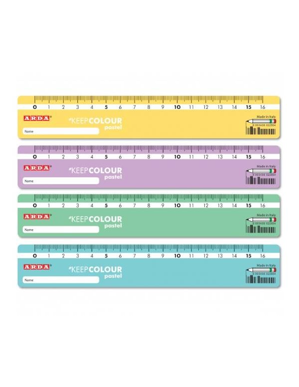 ARDA Keep colour - Lat 16cm - pastel ass (prijs per stuk)