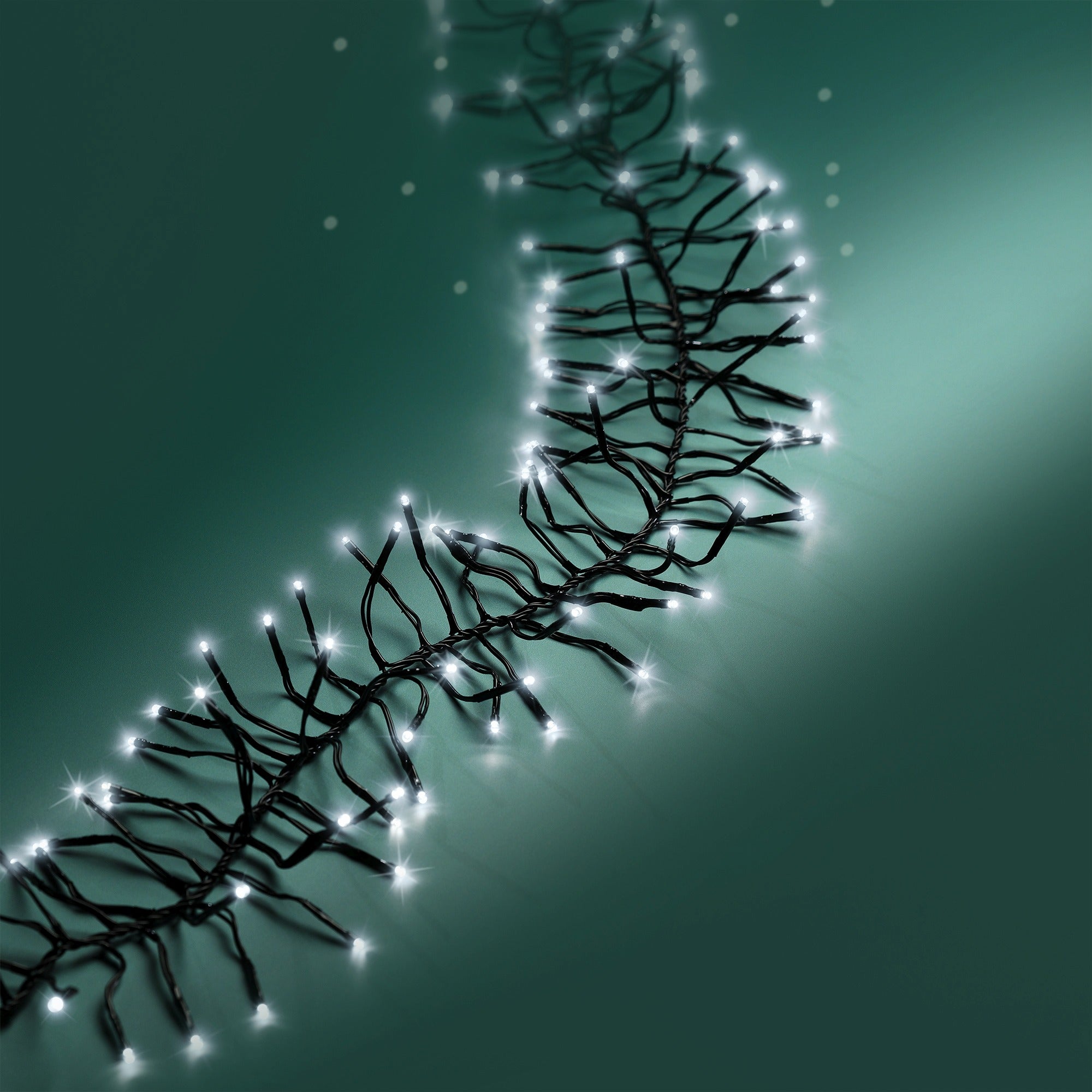 Lumineo LED cluster twinkel 1400cm 1512L - zwart/koel wit  - kerstverlichting