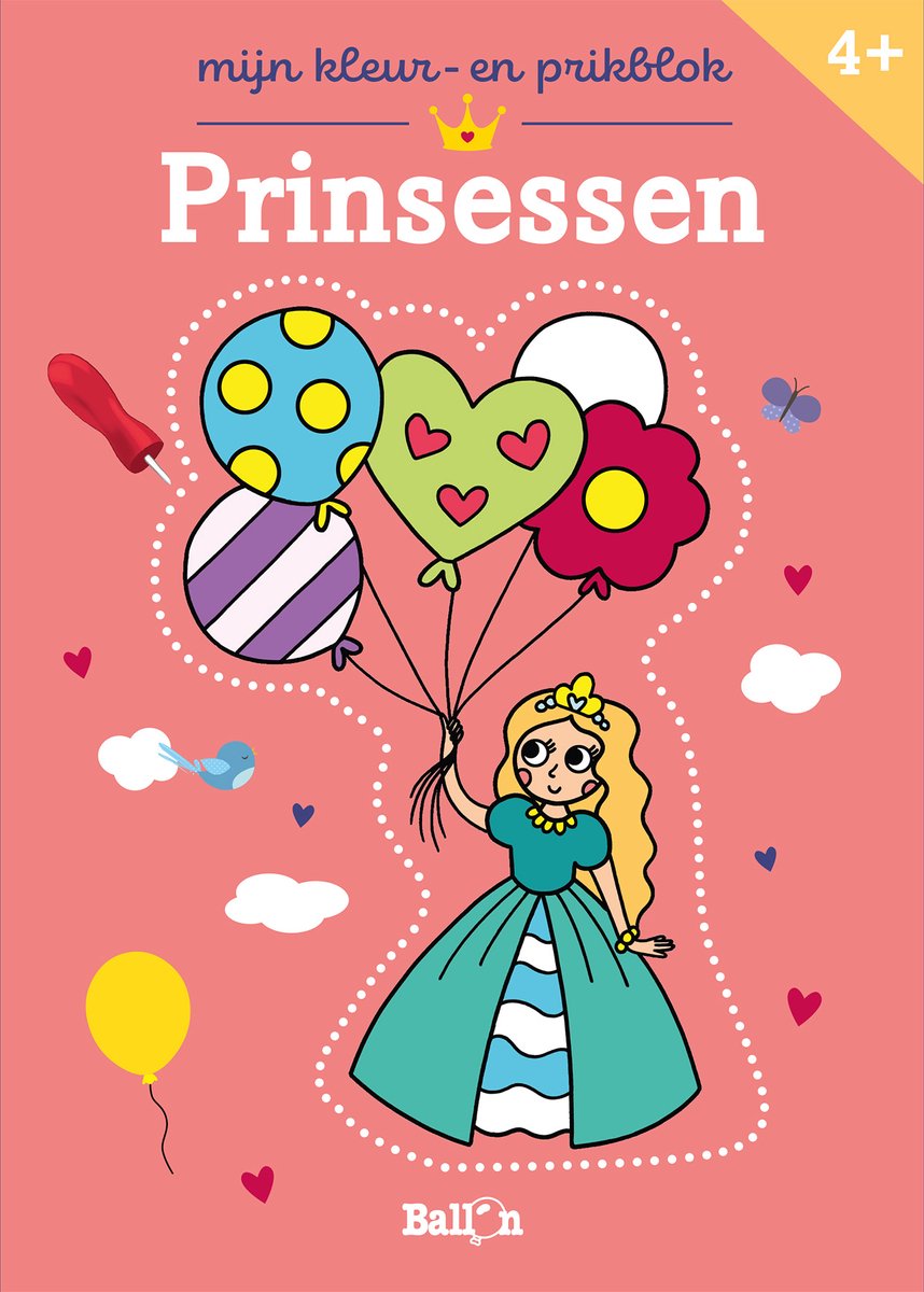 Kleur- & prikblok - Prinsessen