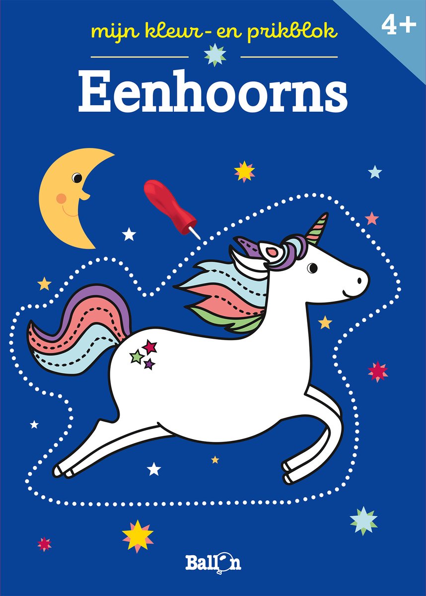 Kleur- & prikblok - Eenhoorns