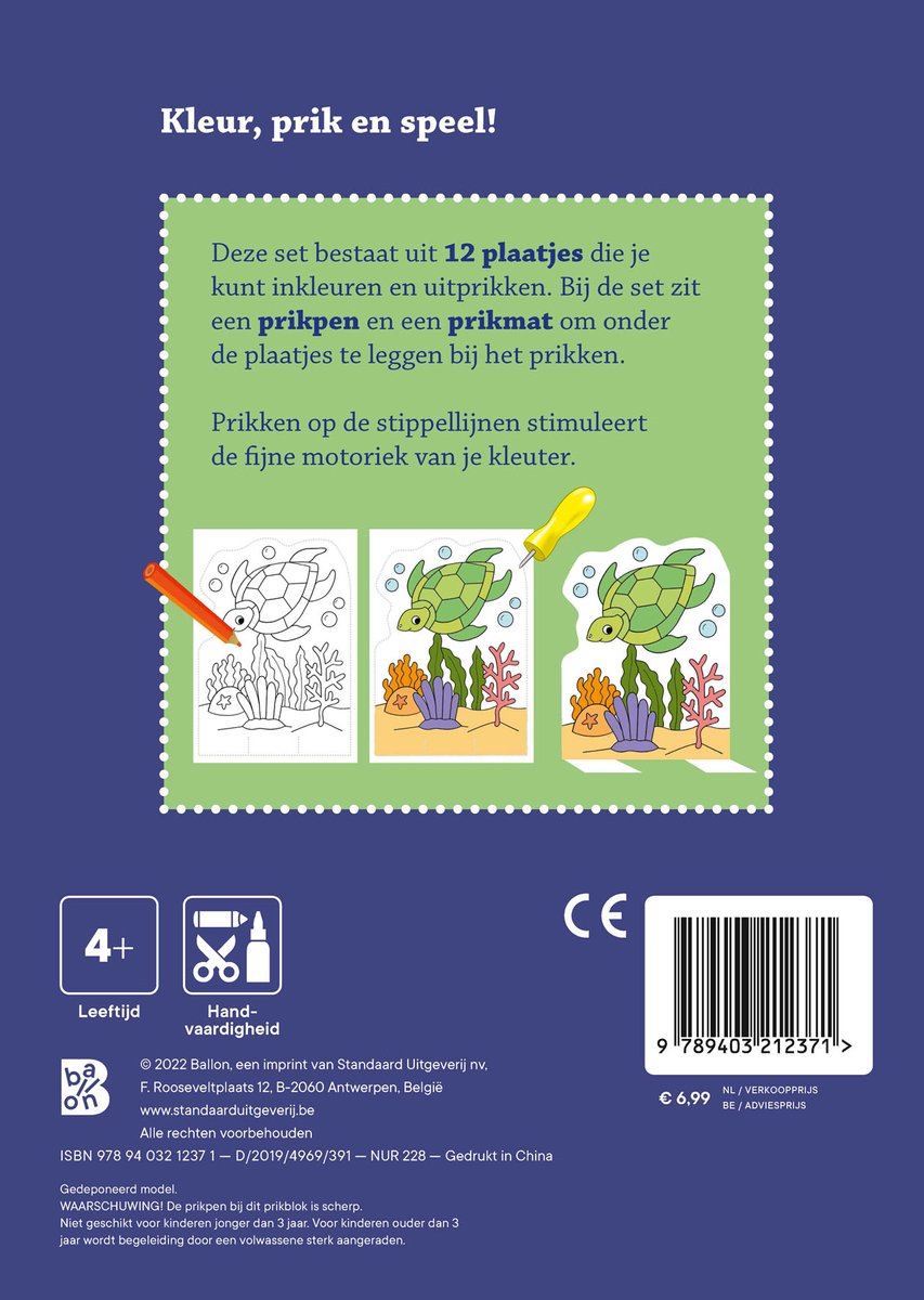 Kleur- & prikblok - Dieren
