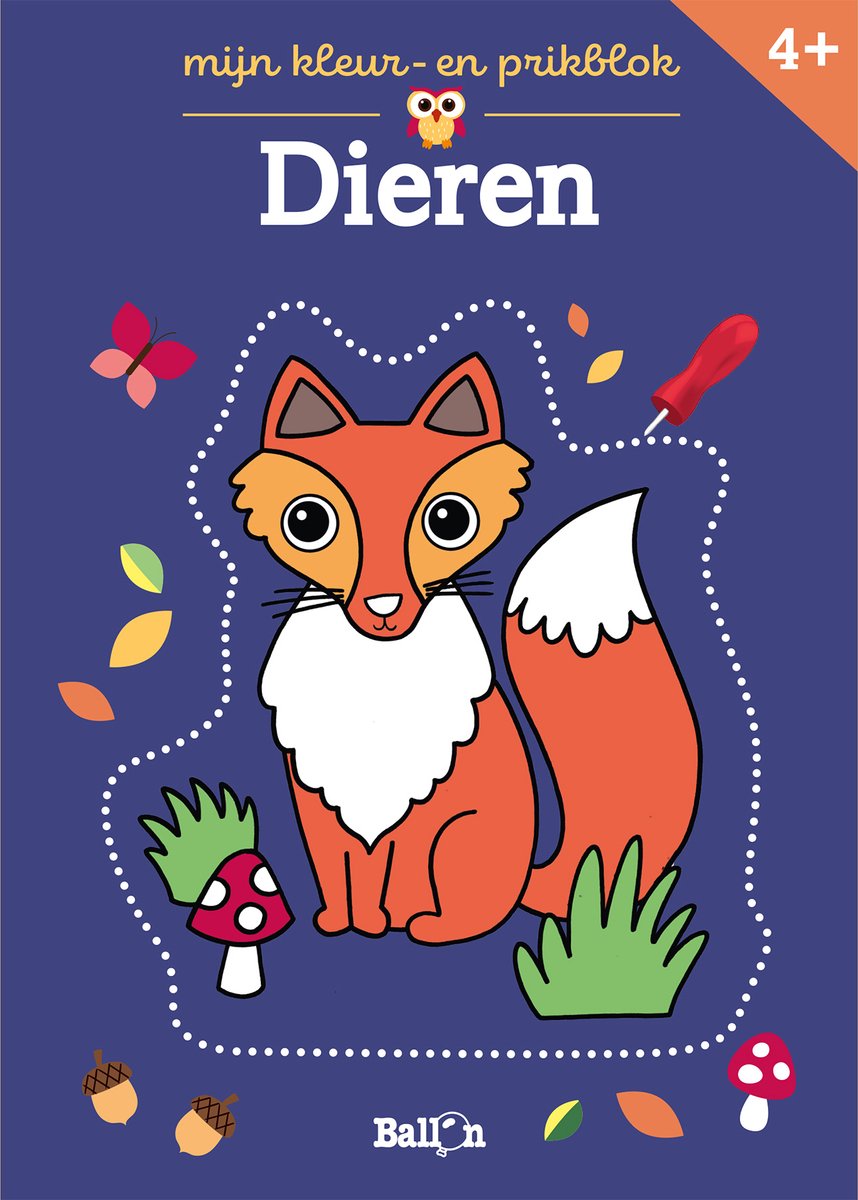 Kleur- & prikblok - Dieren