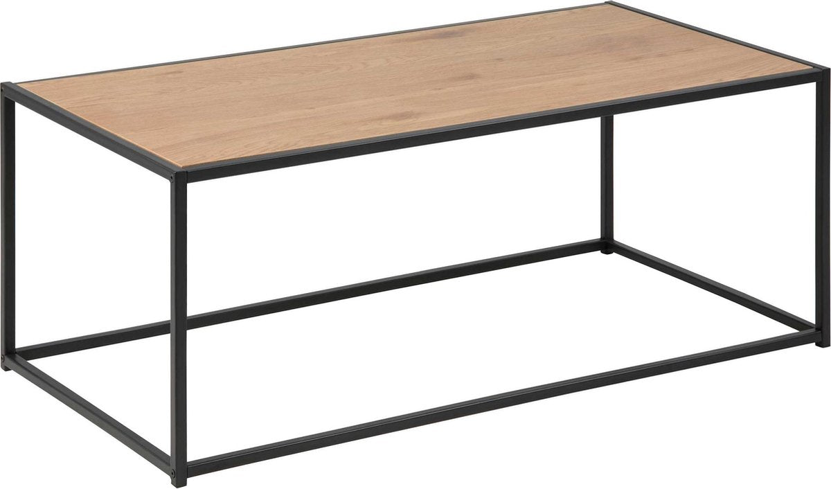 SEAFORD salontafel 100x50x40cm - wild oak/ zwart        0000076371  90956