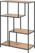 SEAFORD Boekenrek - 77x35x114cm - wild oak/ mat zwart  0000089164   0000091745