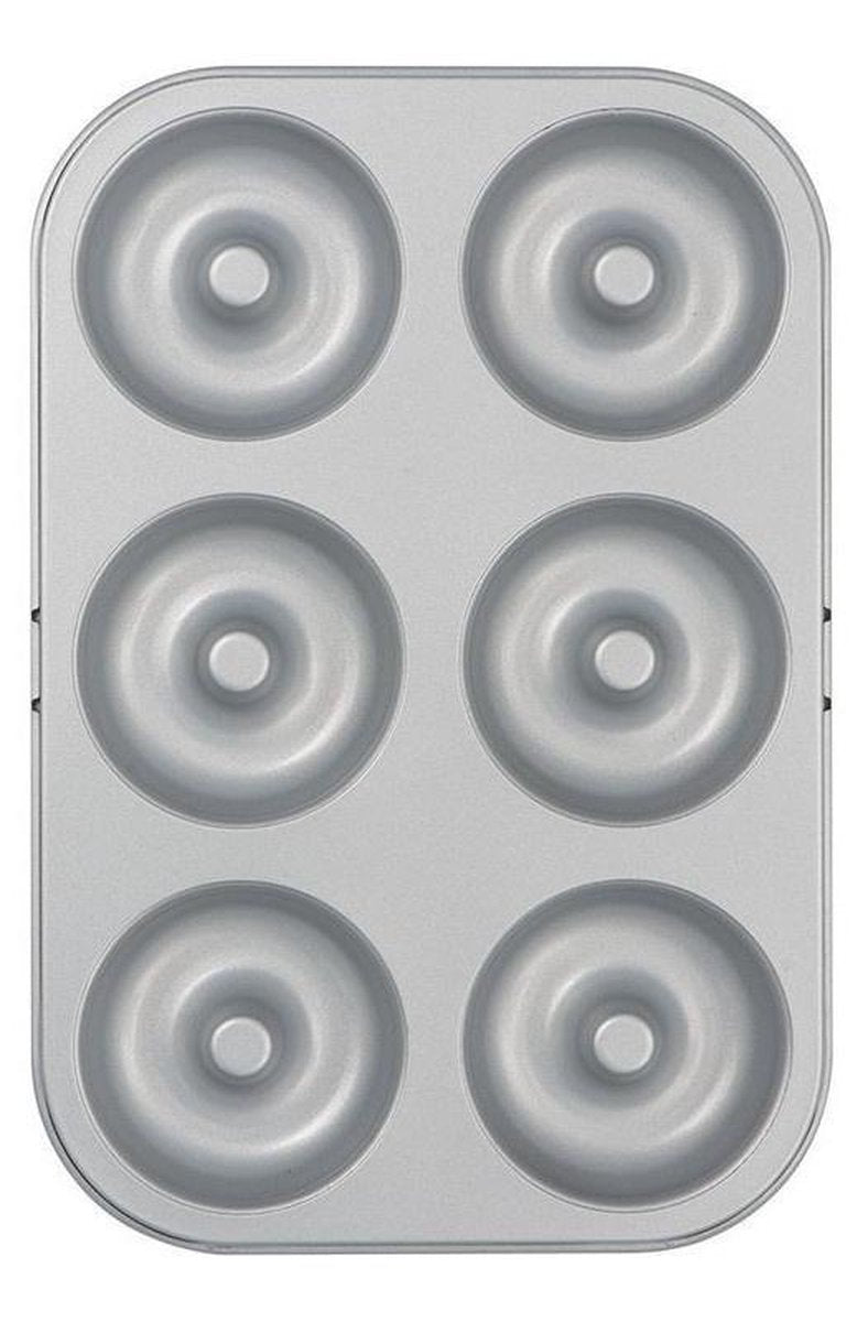 PATISSE silver top donutvorm 6st - 32x22 cm staal zilverkleurig