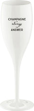 KOZIOL Cheers No1 champagneglas 100ml - Champagne is the... - cotton white