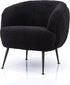 By Boo BABE zetel - 74x72x71cm - zwarte teddystof wollig effect zwarte poten TUC