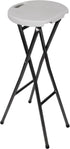 barstoel plooibaar barkruk belastbaarhei d max.150kg - metaal zit wit pvc H80cm