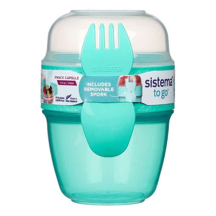 SISTEMA To Go - Snack capsule doos met lepel & vork 515ml