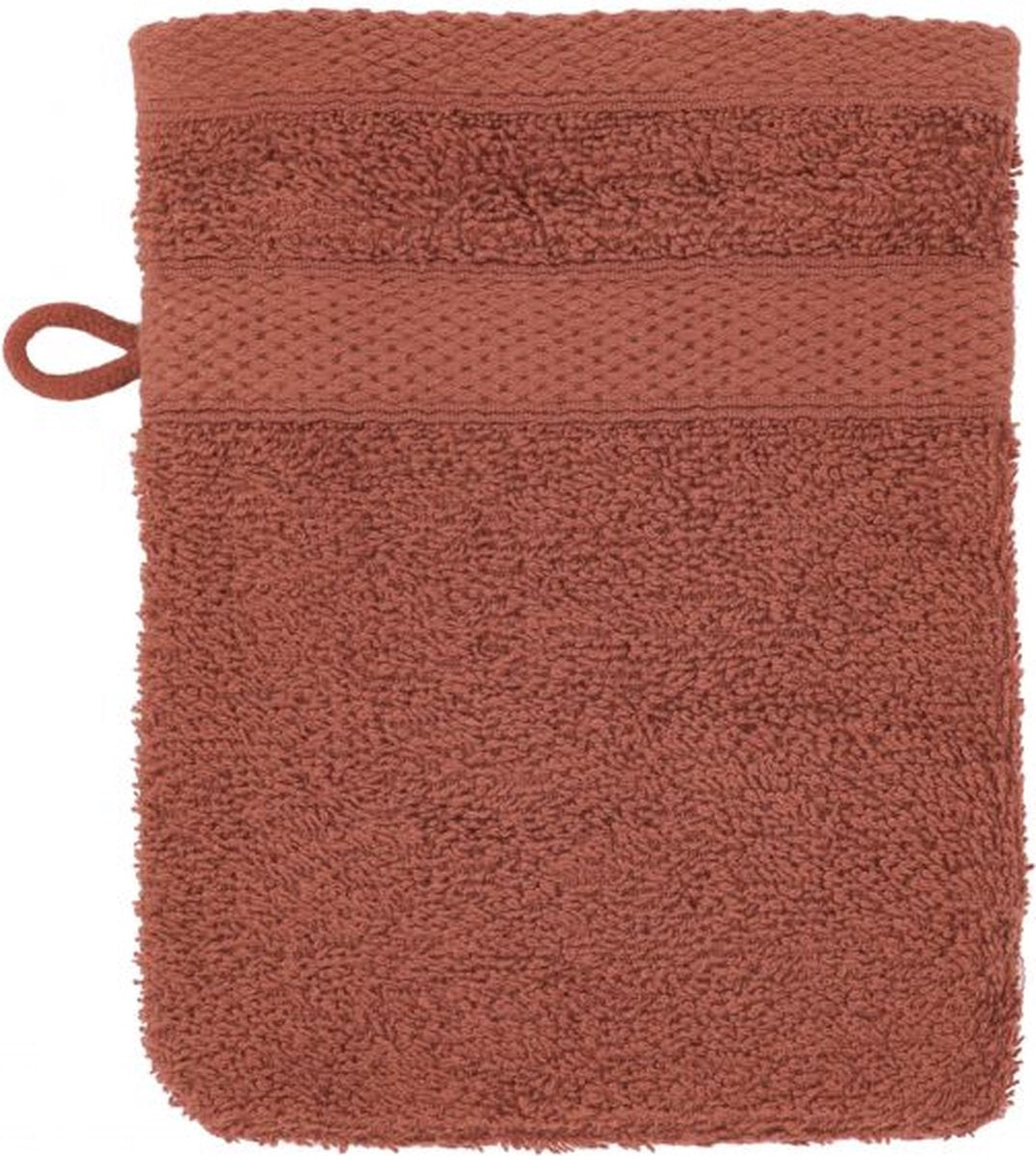 TISECO Washandjes 2st.- 15x21cm - terra cotta