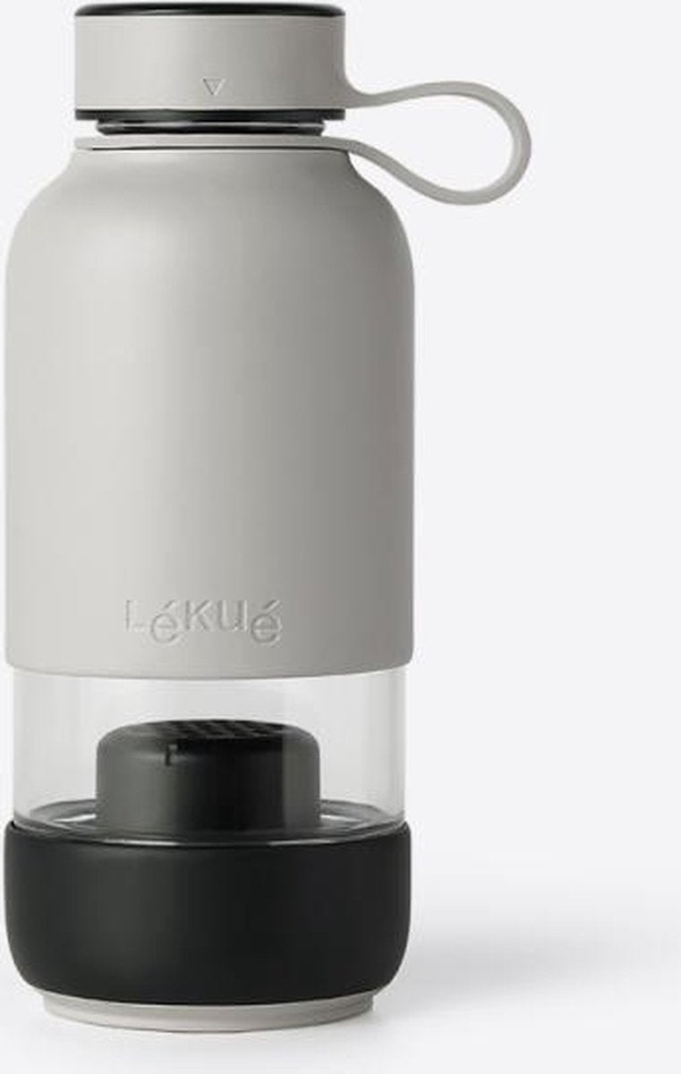 LEKUE Bottle To Go fles glas - 600ml met filter          TU UC