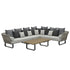 GARDEN IMPRESSIONS - JIVE loungeset 4dlg - links rope taupe met comfortabele zit rug en sierkussens