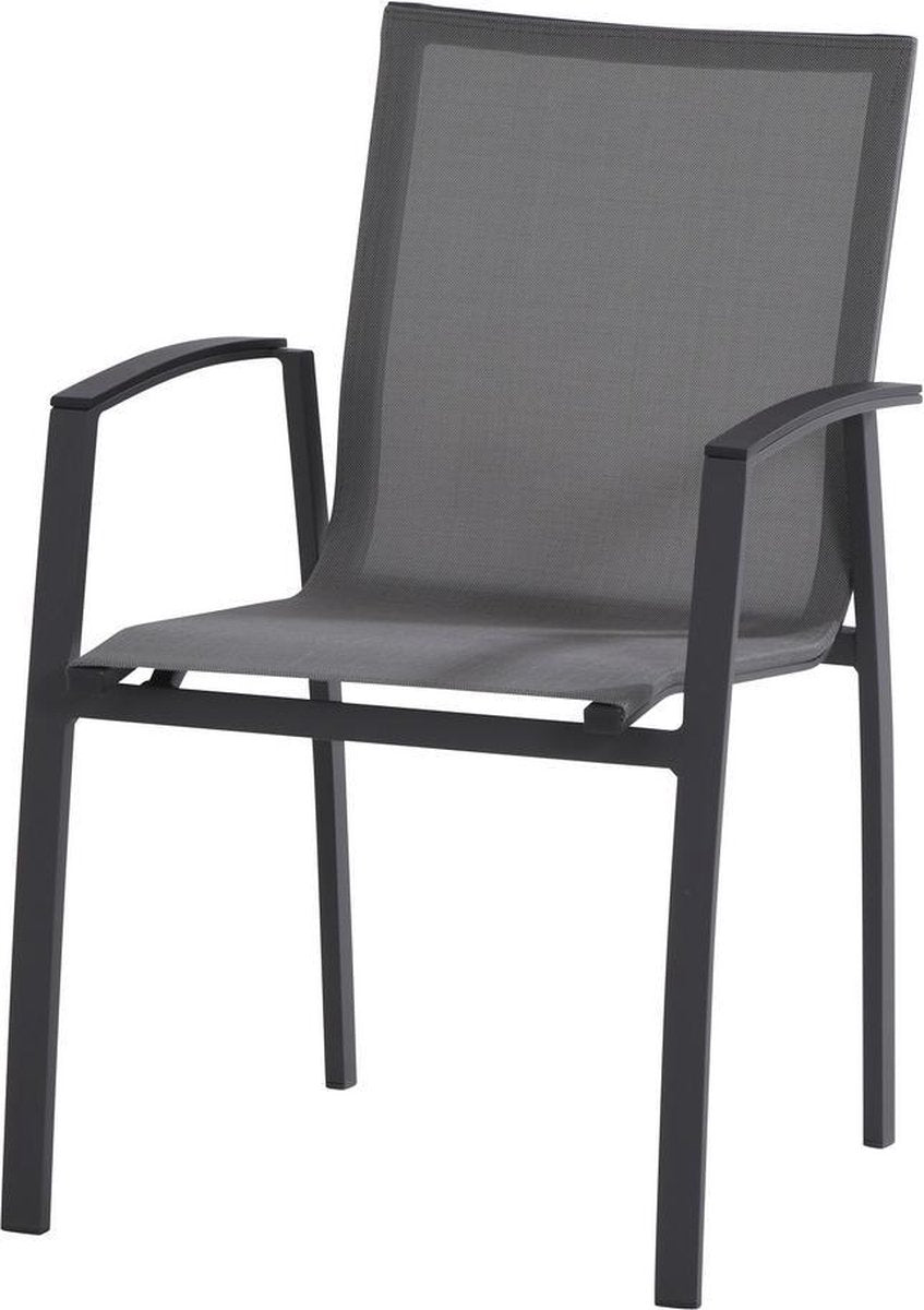 4Seasons TORINO Taste dining chair - alu text. mat carbon - tuinstoel