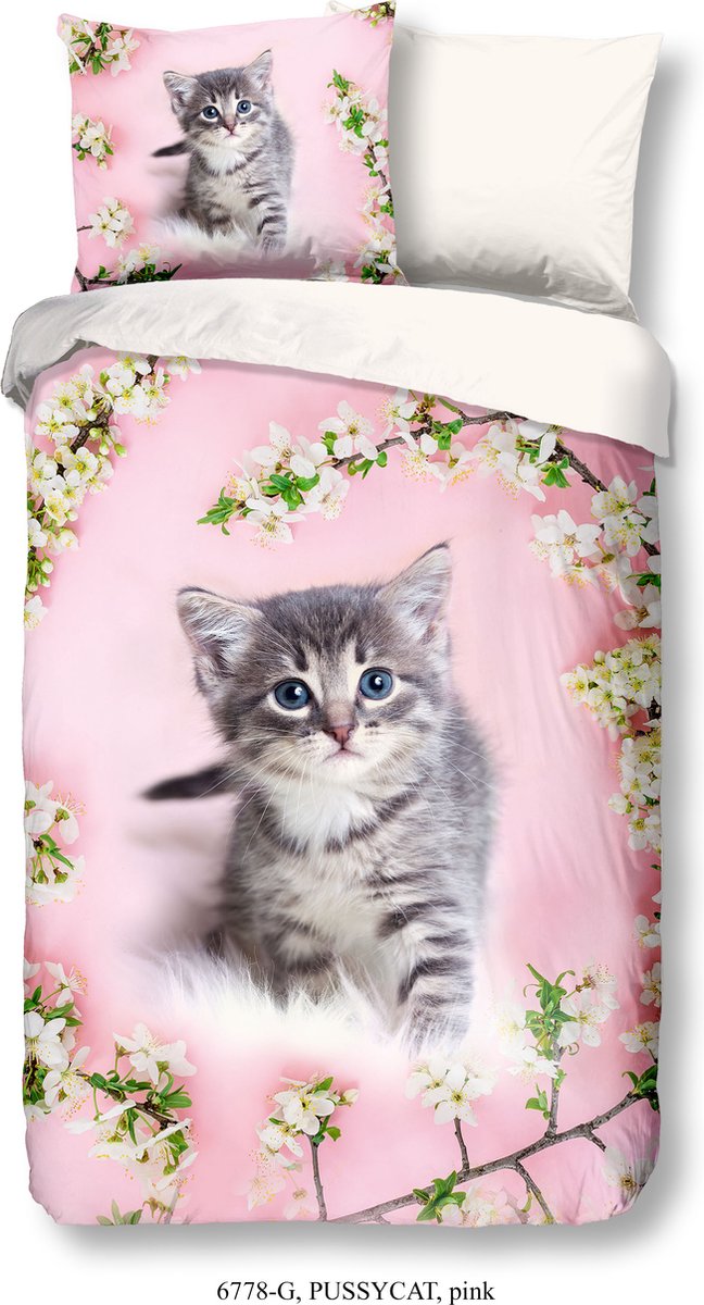 GOODMORNING Dekbedovertrek - 140x200cm - kids 6778 roze