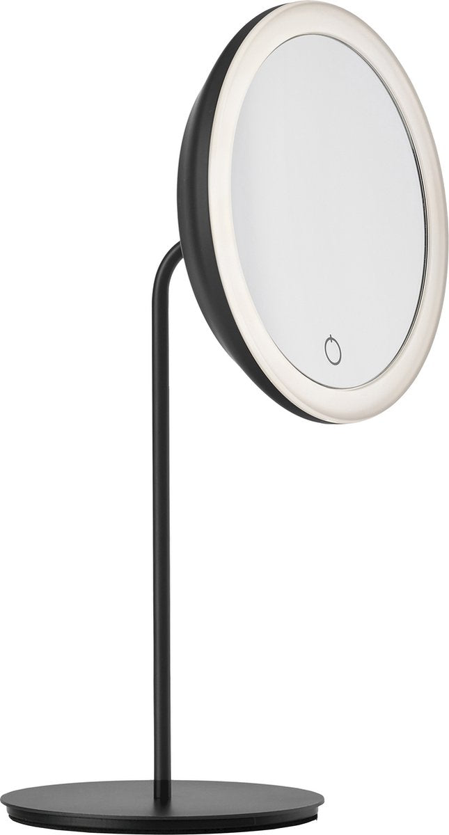 ZONE tafelspiegel - 18x34cm - zwart make-up vergrootspiegel LED 3 standen