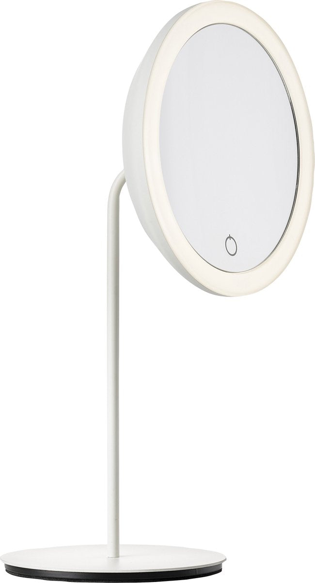 ZONE tafelspiegel - 18x34cm - wit led cosmeticaspiegel met 5x vergroting