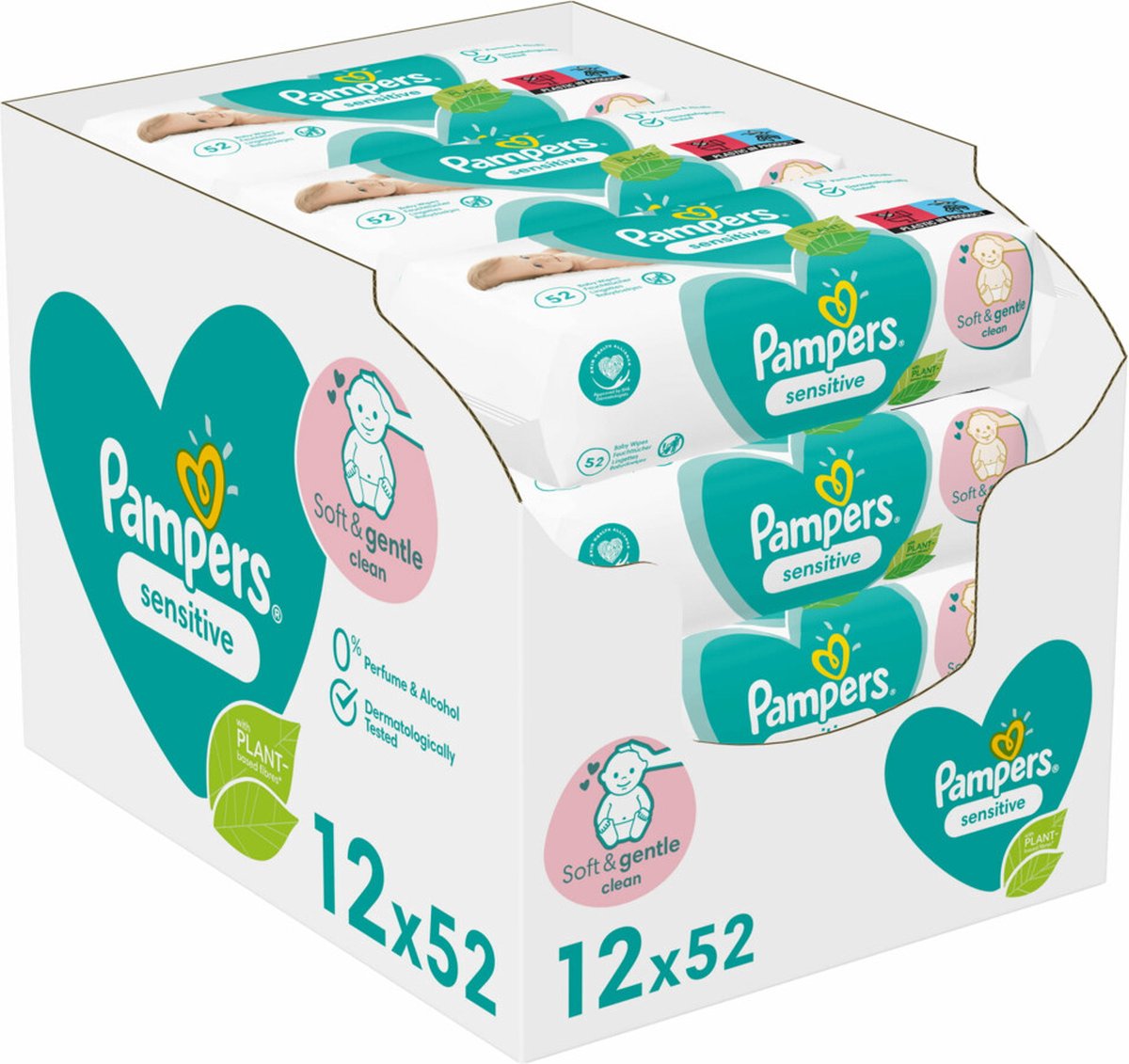 PAMPERS Wipes sensitive protect- 12x52st