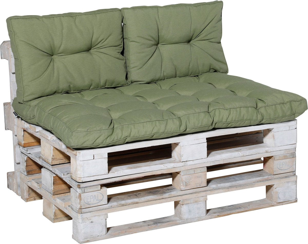 MADISON Florance palletkussen met knopen - 120x80cm - panama sage     TU LU