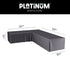 AEROCOVER Hoes lounge L-vorm - 330x255x100cm  hoek links