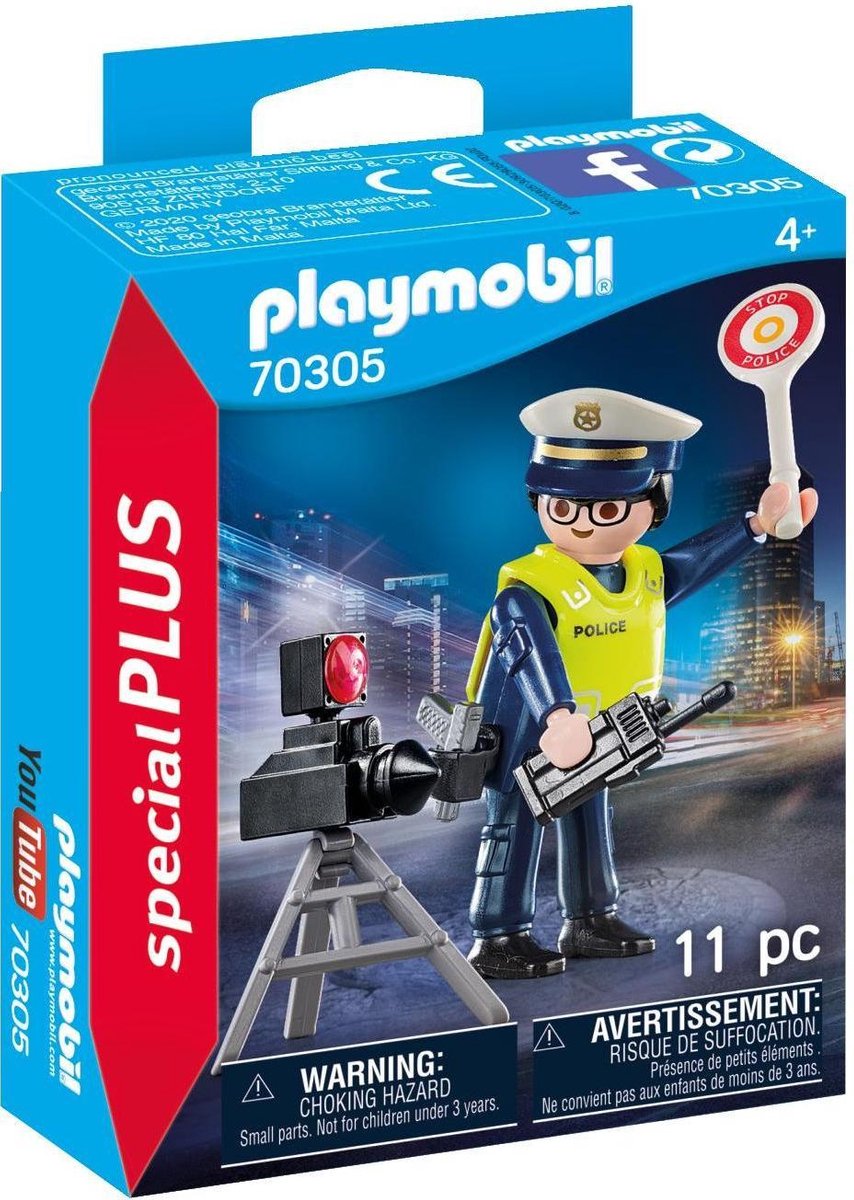 PLAYMOBIL 70305 Politieman met flitscont role