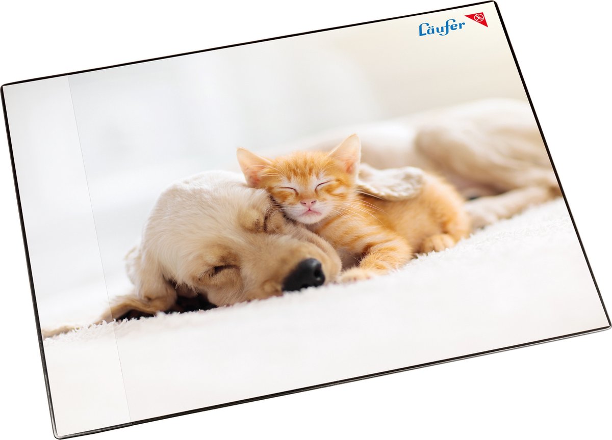 LAUFER Bureel onderlegger - 40x53cm - kat en hond